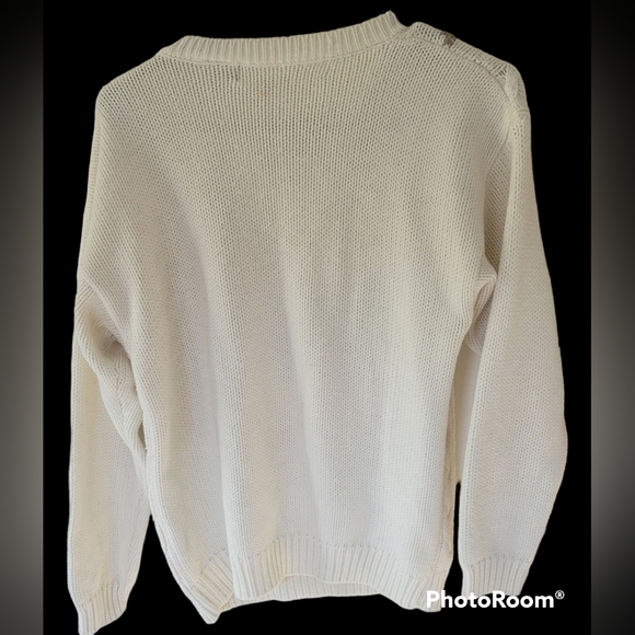 Women's vintage Small knit floral sweater - Picture 2 of 3